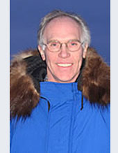 Larry Hinzman stands on Alaskan tundra.  Credit: University of Alaska/Larry Hinzman.