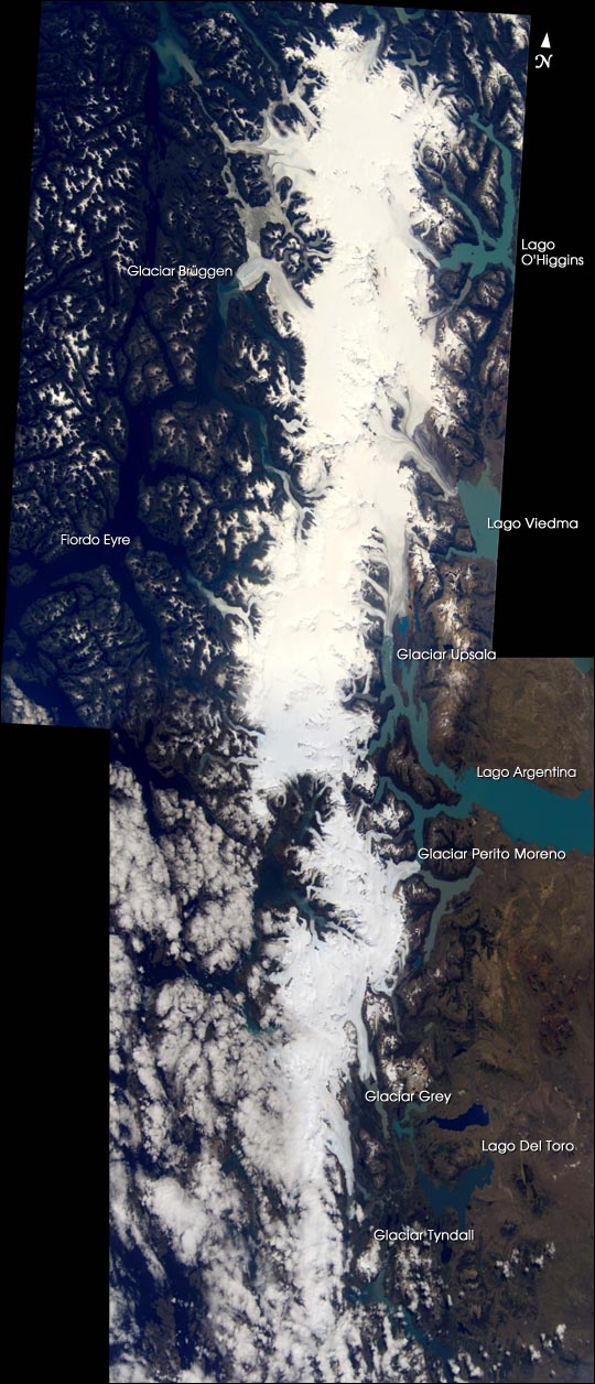 Mosaic of the Southern Patagonian Icefield