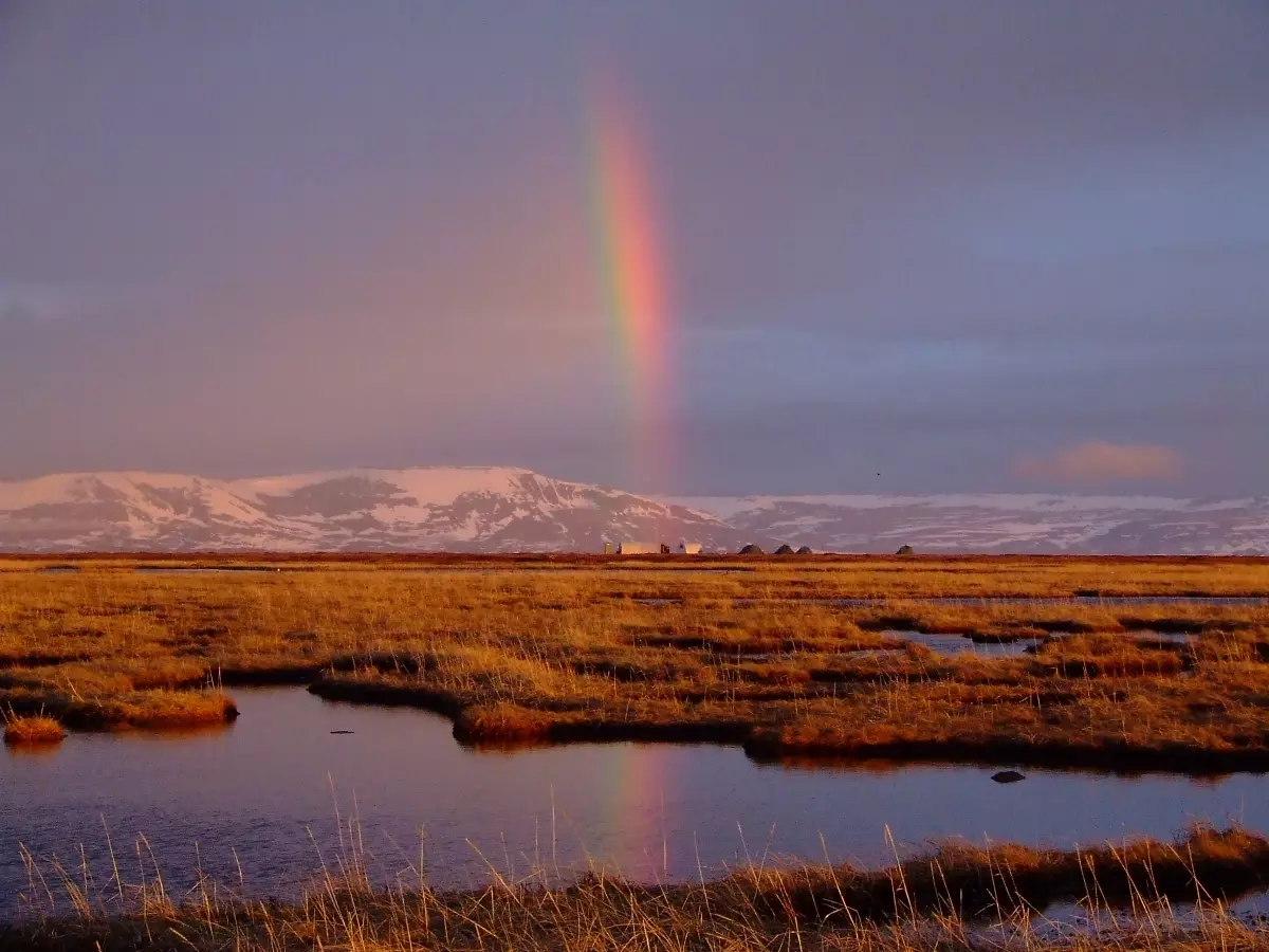 Tundra wetlands are shown in late spring at the Yukon Delta National Wildlife Refuge in Alaska. Scientists are studying how fire and ice drive methane emissions in the Yukon-Kuskokwim Delta, within which the refuge is located. Credit: U.S. Fish and Wildlife Service
