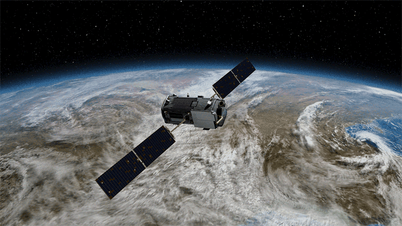 This animation shows the Orbiting Carbon Observatory-2, the first NASA spacecraft dedicated to studying carbon dioxide in Earth's atmosphere. Image credit: NASA/JPL-Caltech