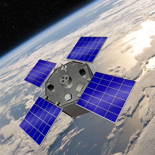 Artist's rendering of the AcrimSat spacecraft. Credit: NASA
