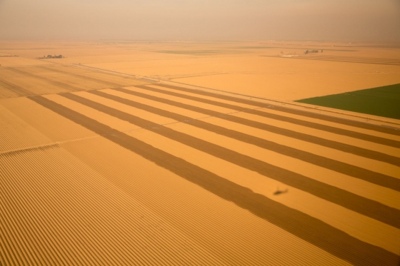 Drought across central valley of California