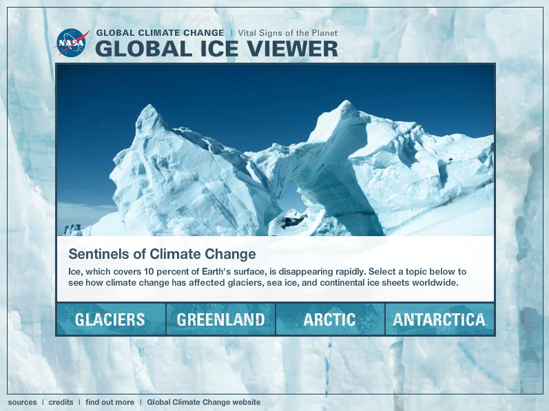 Global ice viewer interactive