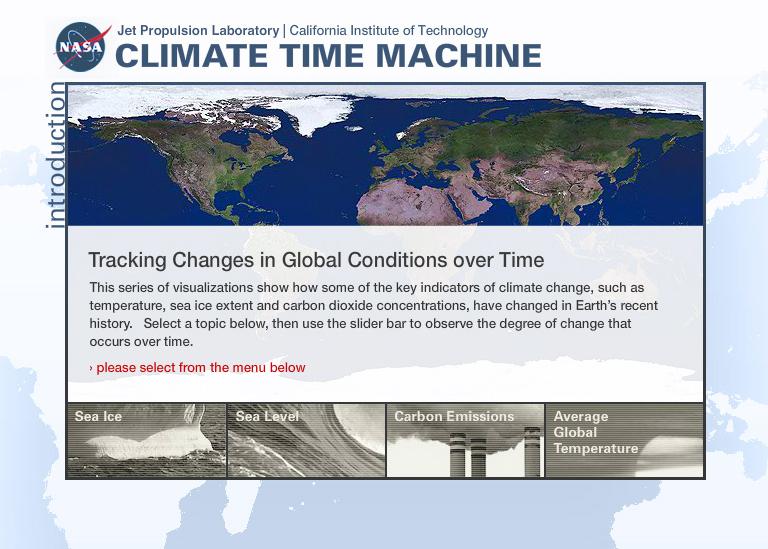 Climate time machine interactive