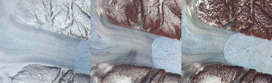 RETREAT OF GREENLAND'S HELHEIM GLACIER