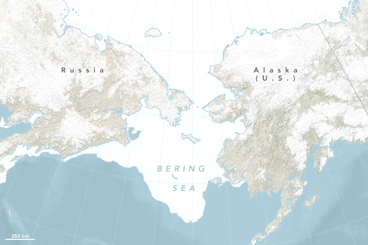 bering strait map for kids