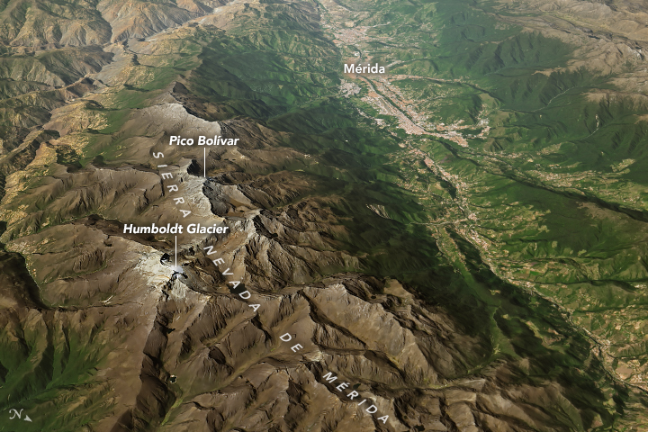 Humboldt Glacier draped over topographic data