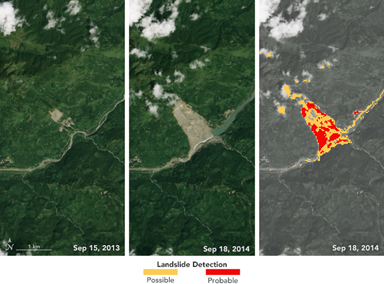 automatically detecting landslides