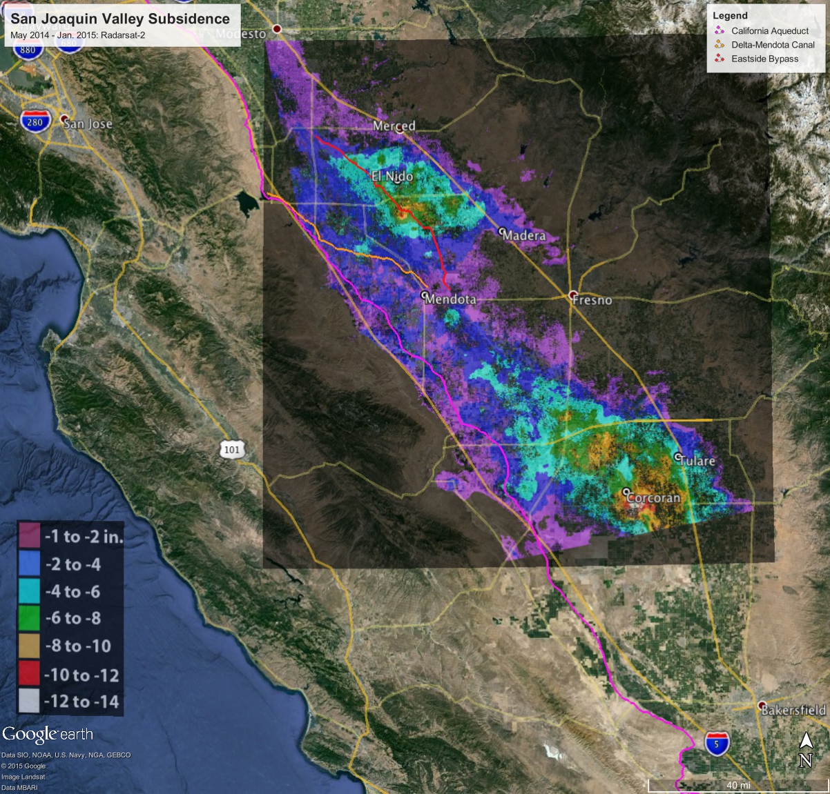 Subsidence in California's San Joaquin Valley