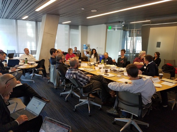 Members of the San Francisco Public Utilities Commission consult with scientists to plan for climate change at a Climate Information Workshop in March 2019.