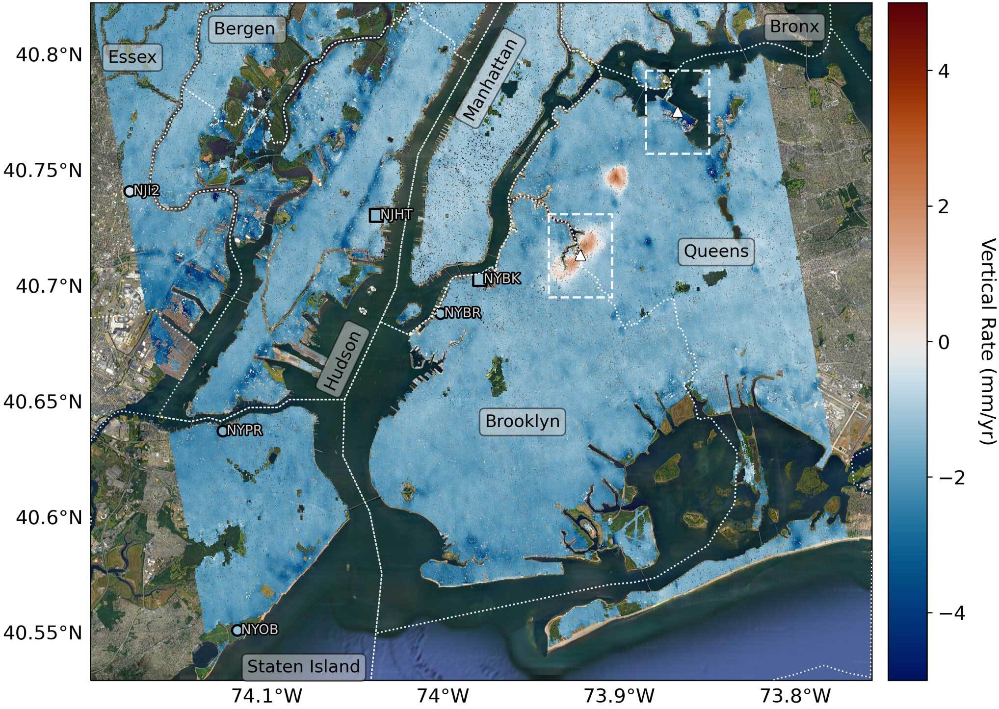 NASA-Led Study Pinpoints Areas of New York City Sinking, Rising – Climate  Change: Vital Signs of the Planet