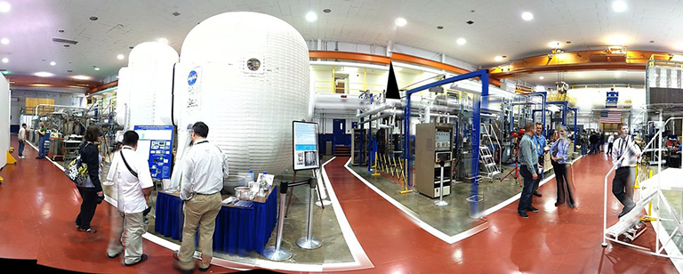 NASA Langley Research Center's Structures and Materials Laboratory, home of the space-pod living quarters. Credit: NASA.