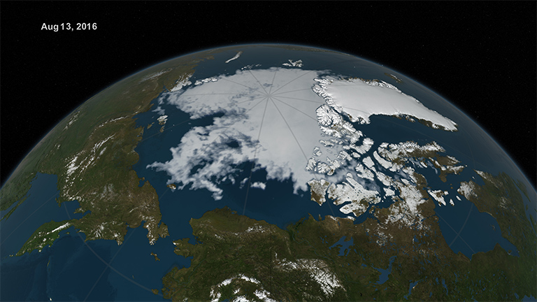 Sea ice loss global view 2016