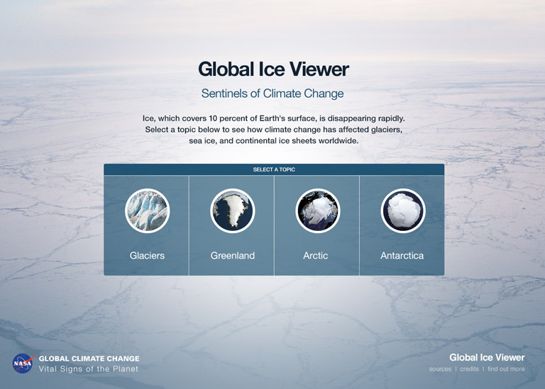 Global ice viewer interactive