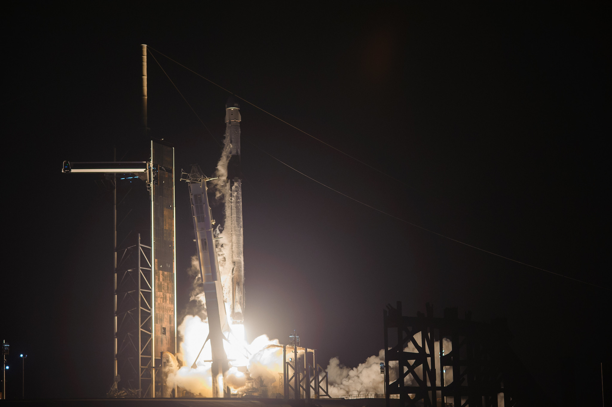 A SpaceX Falcon 9 rocket lifts off from Launch Complex 39A at NASA’s Kennedy Space Center in Florida at 3:14 a.m. on Aug. 29, 2021, carrying the Dragon spacecraft on its journey to the International Space Station for NASA and SpaceX’s 23rd commercial resupply services mission. Dragon delivered new science investigations, supplies, and equipment to the crew aboard the orbiting laboratory. Credit: NASA/Kevin O'Connell and Kenny Allen