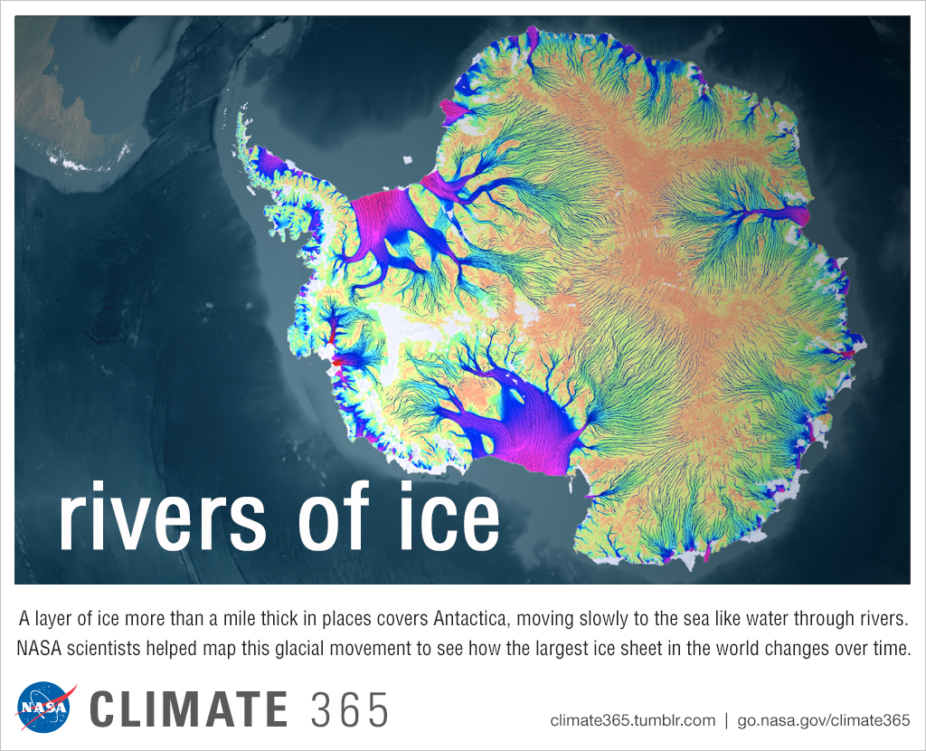 Rivers of ice - Climate365 graphic
