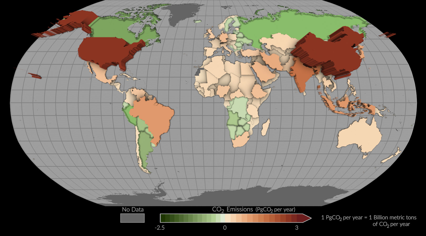This map shows mean net emissions and removals of carbon dioxide from 2015 to 2020