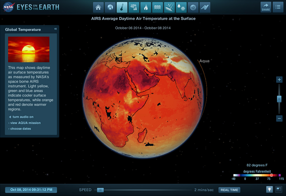 Interactive: Eyes on the Earth – Climate Change: Vital Signs of the Planet