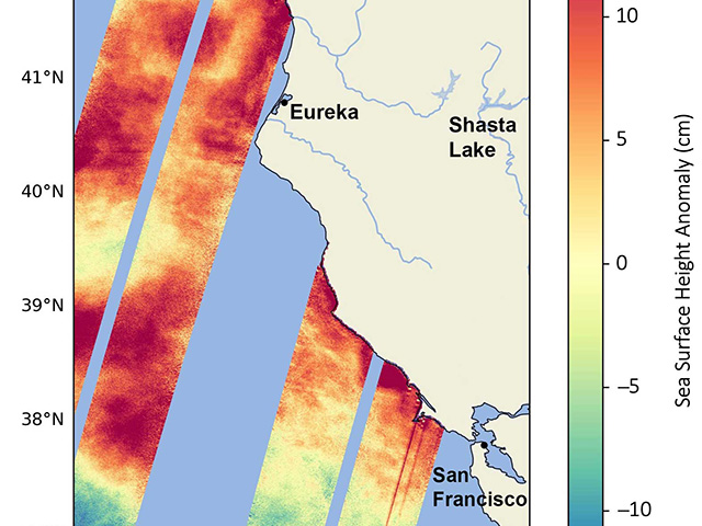 Water-Watching Satellite Monitors Warming Ocean off California Coast