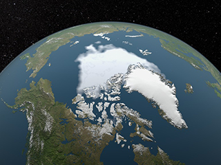 Reducción del hielo marino ártico