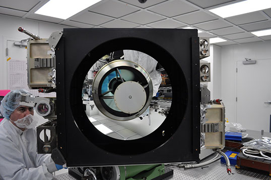 Roughly the size of a refrigerator, CATS will use the same two laser wavelengths on NASA’s CALIPSO mission, 1,064 and 532 nanometers, and it will incorporate a third laser wavelength, 355 nanometers. This may provide more detailed information about the particles in Earth's atmosphere. Credit: NASA