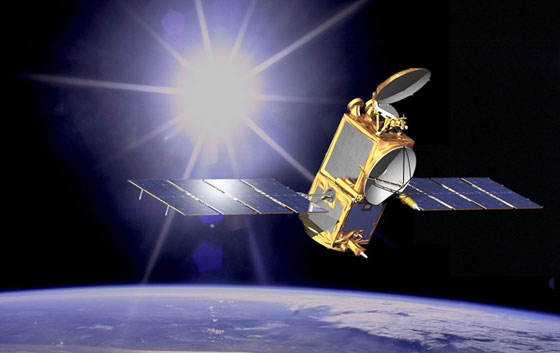 Artist concept of OSTM/Jason-2 in space. Image credit: NASA/JPL-Caltech