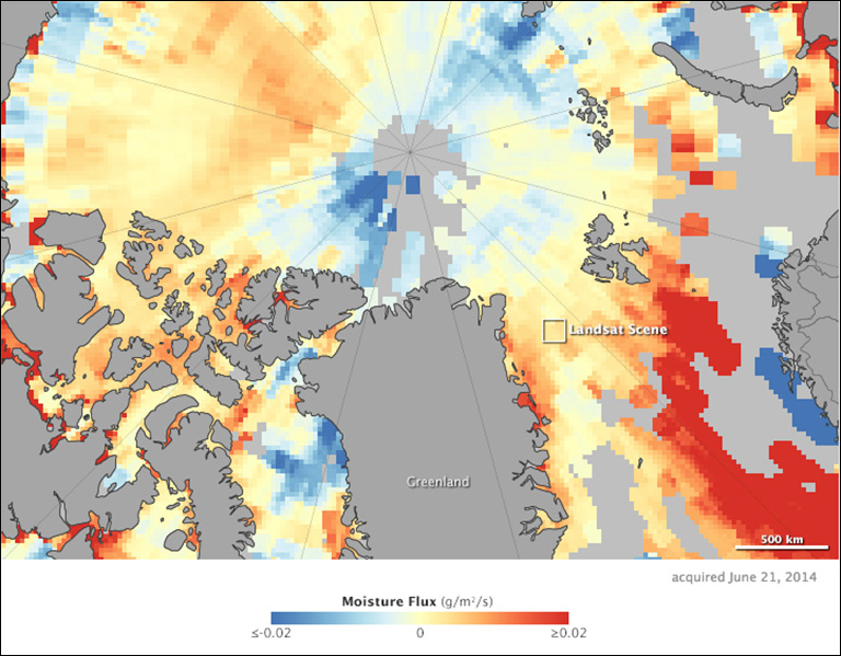 NASA Earth Observatory images by Jesse Allen, using AIRS data provided by Linette Boisvert (NASA/GSFC), and Landsat data from the U.S. Geological Survey.