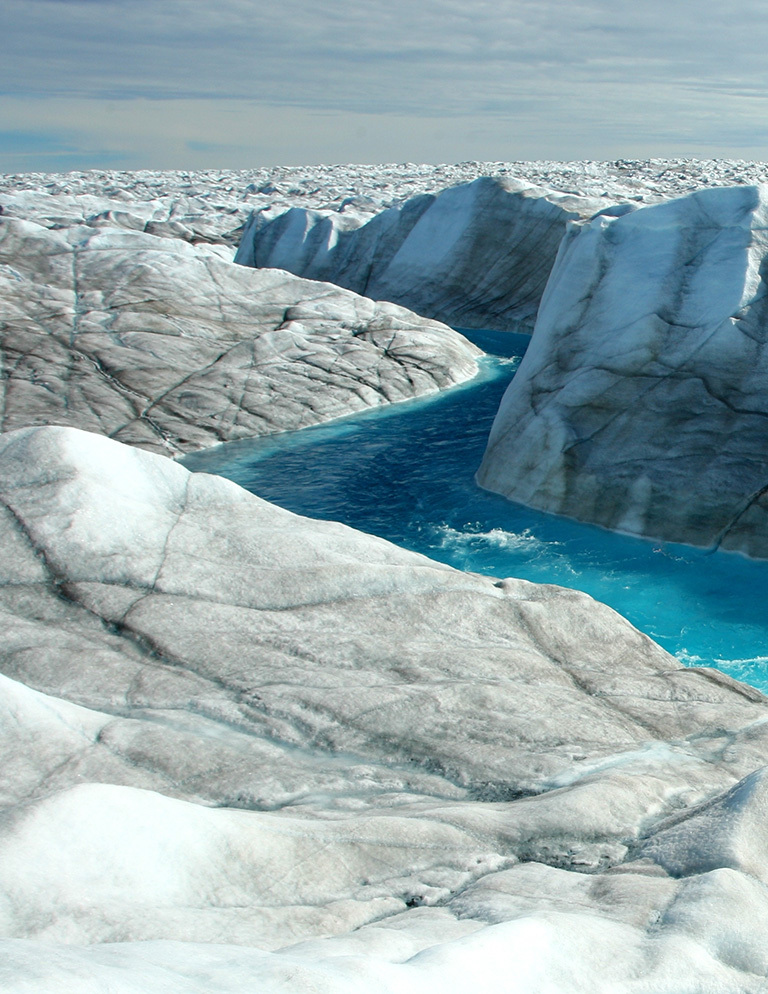 A river flows in the western region of the Greenland Ice Sheet.
Credit: Andrew Sole, University of Sheffield.