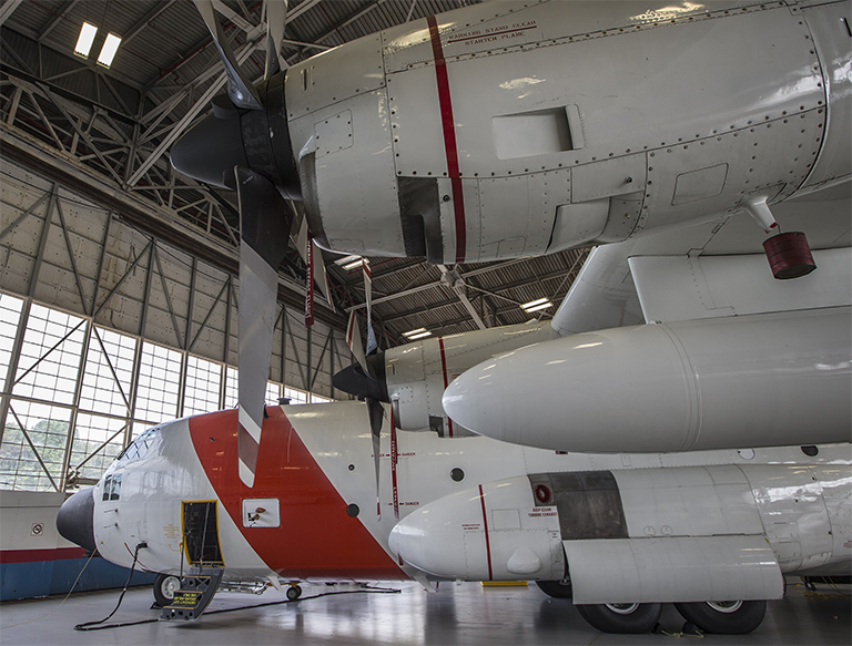 A C-130H aircraft housing the instruments for the ACT-America campaign.