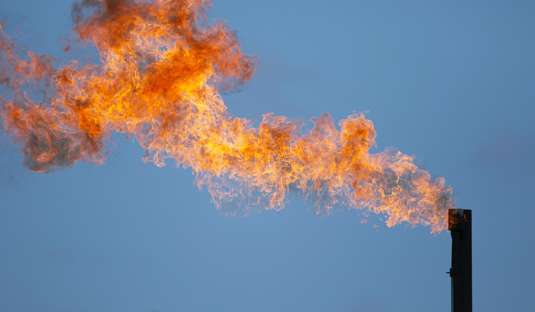 Gas flaring during oil and gas production 