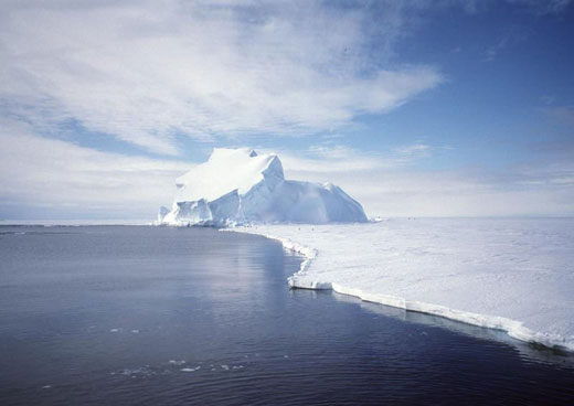 A small part of the Antarctic ice sheet. Image credit: NASA/GRACE team/DLR/Ben Holt Sr.