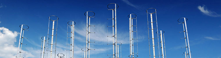 These vertical-axis turbines allow more efficient energy to be produced, in fewer square feet.