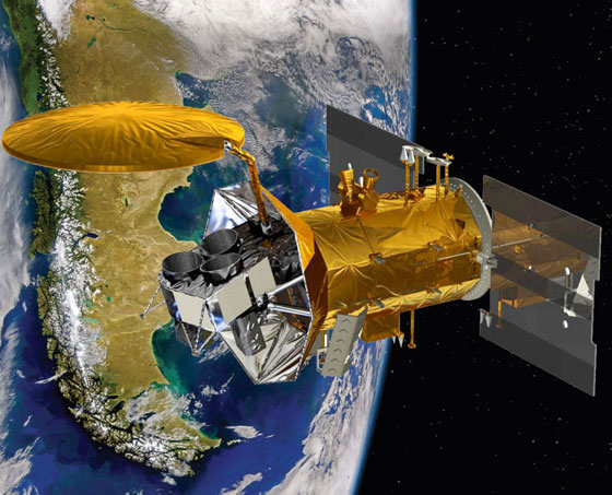 Artist’s illustration of the Aquarius/SAC-D spacecraft.