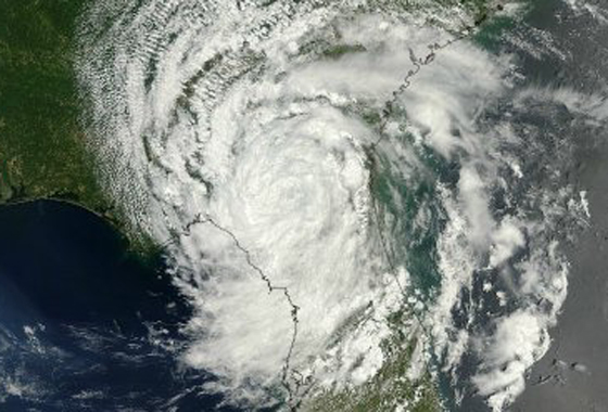 This visible image of Tropical Depression Beryl was captured using the MODIS instrument on NASA's Terra satellite on May 28, 2012 at 12:05 p.m. EDT when it was centered over northern Florida. Credit: NASA MODIS Rapid Response Team.