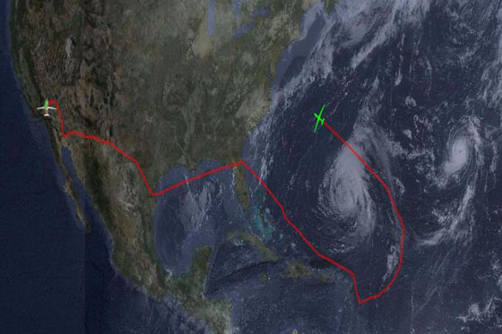 NASA's Global Hawk mission begins with flight to Hurricane Leslie 