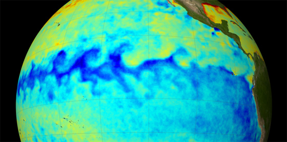 A space-based perspective enables the of mapping large-scale ocean phenomena, such as the 2007 La Niña at left. The more scientists learn about ocean surface topography, the better they can apply that knowledge to answer the remaining mysteries of the oceans.
