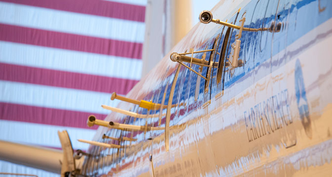 A number of atmospheric probes are installed along the fuselage of NASA's DC-8 in preparation for the SEAC4RS study to learn more about how air pollution and natural emissions affect climate change.
Image Credit: NASA / Tom Tschida